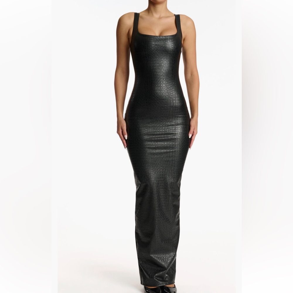 Naked Wardrobe Black Textured Dress